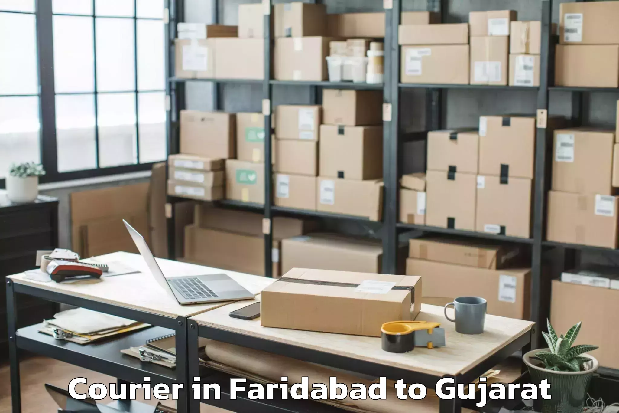 Get Faridabad to Vadgam Courier